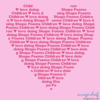 Shape Poems (printable) TeacherVision